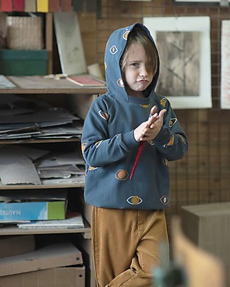 BabyClic Hooded Sweatshirt with Ribbed Edges - Infinite Ways - Elasticated Organic Cotton Sweatshirts