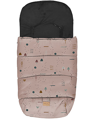 BabyClic Iceberg Winter Sleeping Bag - Park - Black/Pink - Recommended for Twin or Lightweight Strollers Footmuffs