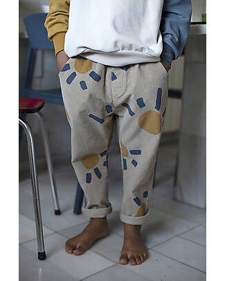 BabyClic Long Corduroy Pants Robin - Big Sun - 100% Organic Cotton Velvet Trousers