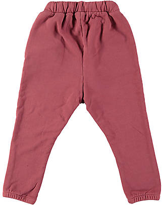 BabyClic Long Pants - Smile Burgundy - Organic Cotton Plush Trousers
