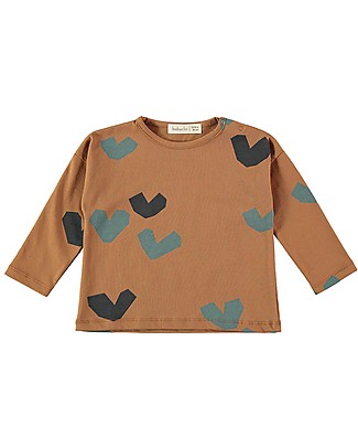 BabyClic Long Sleeved T-shirt - Big Hearts - 100% Organic Cotton Long Sleeves Tops