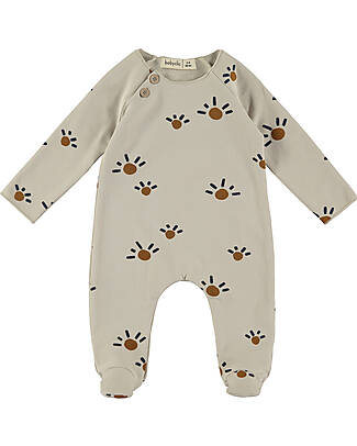 BabyClic Long Sleeves Romper - with Feet - Sunny Days - Organic Cotton Babygrows