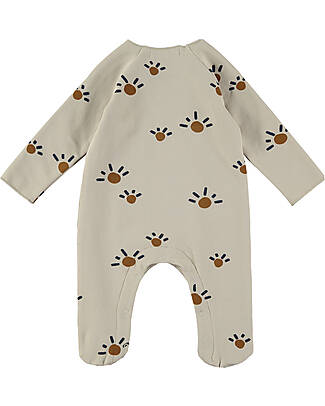BabyClic Long Sleeves Romper - with Feet - Sunny Days - Organic Cotton Babygrows