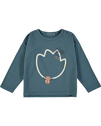 BabyClic Long Sleeves Shirt - Blue - Artichef - Organic Cotton Long Sleeves Tops