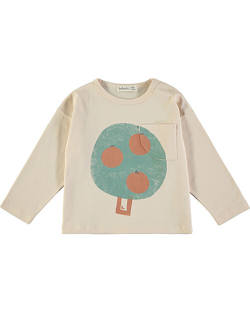 BabyClic Long Sleeves Shirt - Orange tree - Organic Cotton Long Sleeves Tops