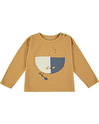 BabyClic Long Sleeves Shirt - Soup - Mustard - Organic Cotton Long Sleeves Tops