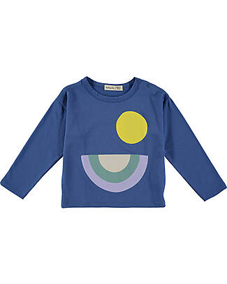 BabyClic Long Sleeves Shirt - Sunrise - Electric Blue - 100% Organic Cotton Jersey Long Sleeves Tops