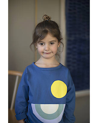 BabyClic Long Sleeves Shirt - Sunrise - Electric Blue - 100% Organic Cotton Jersey Long Sleeves Tops