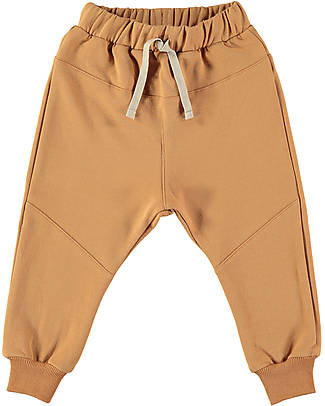 BabyClic Noah Long Pants - Caramel - Organic Cotton Plush Trousers