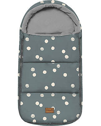 BabyClic Oslo Footmuff - Happy Petrol - 35x74 cm - for Car Seat/Pram and Group 0 Footmuffs