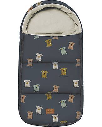 BabyClic Oslo Footmuff - Puppies - 35x74 cm - for Car Seat/Pram and Group 0 Footmuffs