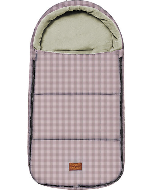 BabyClic Oslo Footmuff - Vichy Pink - 35x74 cm - for Car Seat/Pram and Group 0 Footmuffs