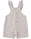 BabyClic Overalls with Ruffles - Lavender - Organic Cotton Dungarees