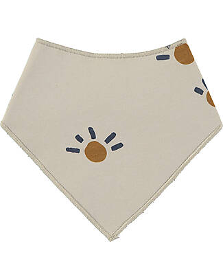 BabyClic Pack of 2 Bandana Bibs - Sunny Days - Sponge and Organic Cotton Jersey Bandana Bibs