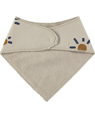 BabyClic Pack of 2 Bandana Bibs - Sunny Days - Sponge and Organic Cotton Jersey Bandana Bibs