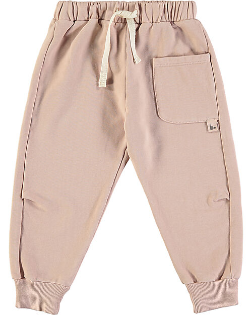 BabyClic Pants Bruc - With Elasticated Waistband - Soft Pink - Cotton Trousers