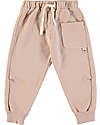 BabyClic Pants Bruc - With Elasticated Waistband - Soft Pink - Cotton Trousers
