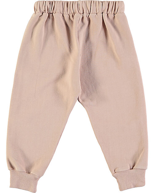 BabyClic Pants Bruc - With Elasticated Waistband - Soft Pink - Cotton Trousers