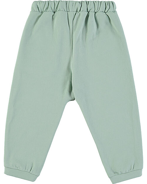 BabyClic Pants Bruno - With Elasticated Waistband - Aqua Green - Cotton Trousers