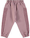BabyClic Pants Leo - With Elasticated Waistband - Grape - Cotton Trousers