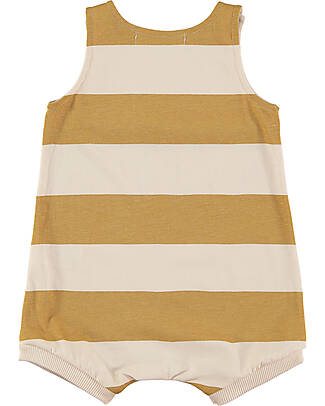 BabyClic Romper - Organic Cotton Jersey - Yellow Stripes Short Rompers
