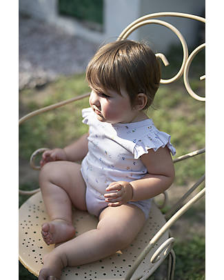 BabyClic Ruffle Sleeve Top - Lavender - 100% Organic Cotton Jersey T-shirts