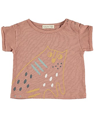 BabyClic Short Sleeves T-Shirt - Cat - 100% Organic Cotton Flamé Jersey T-shirts