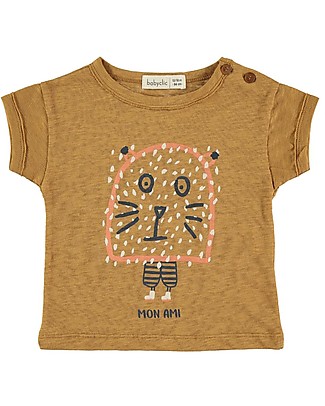 BabyClic Short Sleeves T-Shirt - Mon Ami - Curry - 100% Organic Cotton Flamé Jersey T-shirts