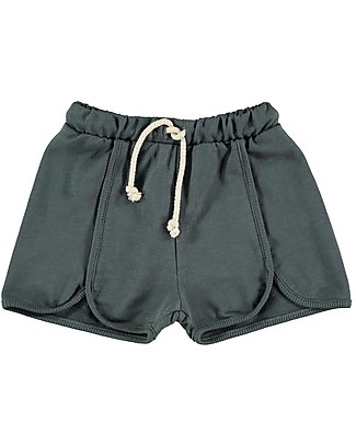 BabyClic Shorts - Marsella - Blu - 100% Organic Cotton Flamé Shorts
