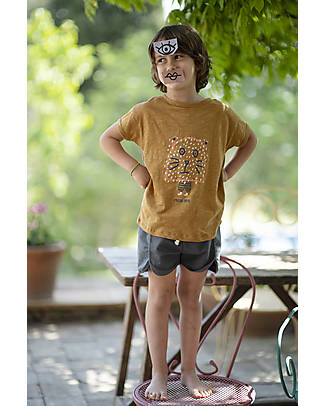 BabyClic Shorts - Marsella - Blu - 100% Organic Cotton Flamé Shorts