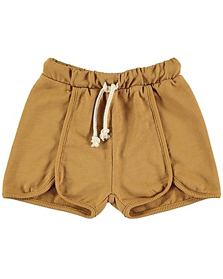 BabyClic Shorts - Marsella - Curry - 100% Organic Cotton Flamé Shorts