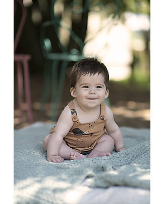 BabyClic Sleeveless Romper - Whale - 100% Organic Cotton Jersey Babygrows