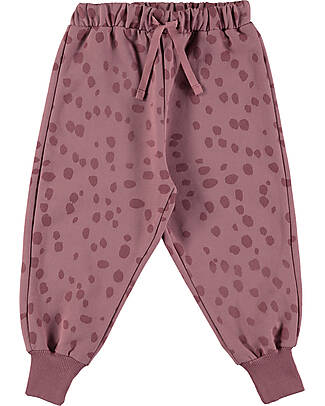 BabyClic Sweatpants - with Drawstring - Prints Grape - Organic Cotton Trousers