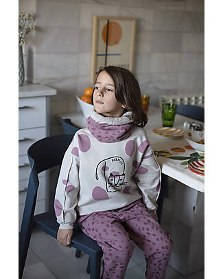 BabyClic Sweatpants - with Drawstring - Prints Grape - Organic Cotton Trousers