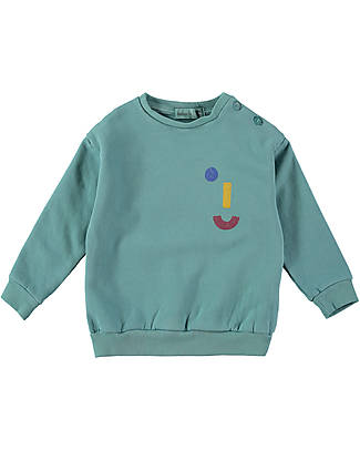 BabyClic Sweatshirt - Smile Emerald - Organic Cotton Sweatshirts