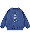 BabyClic Sweatshirt With Shoulder Buttons - Blue - 3 Birds Klein Sweatshirts