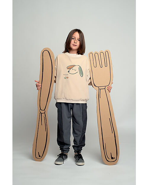 BabyClic Sweatshirt With Shoulder Buttons - Cream - Date Sweatshirts