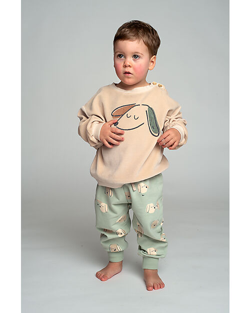 BabyClic Sweatshirt With Shoulder Buttons - Cream - Date Sweatshirts