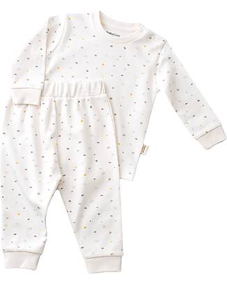 Babycosy Pants and Long Sleeves T-Shirt Set - Ecru - 100% Organic Cotton GOTS Sets And Co-Ords