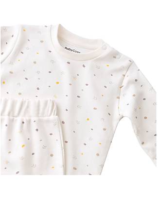 Babycosy Pants and Long Sleeves T-Shirt Set - Ecru - 100% Organic Cotton GOTS Sets And Co-Ords