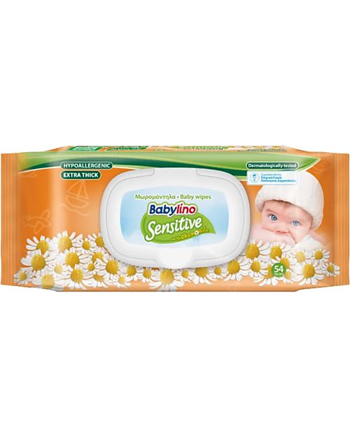 Babylino Baby Wipes Delicate Scent 54 pieces - Chamomile Sensitive Baby Wipes