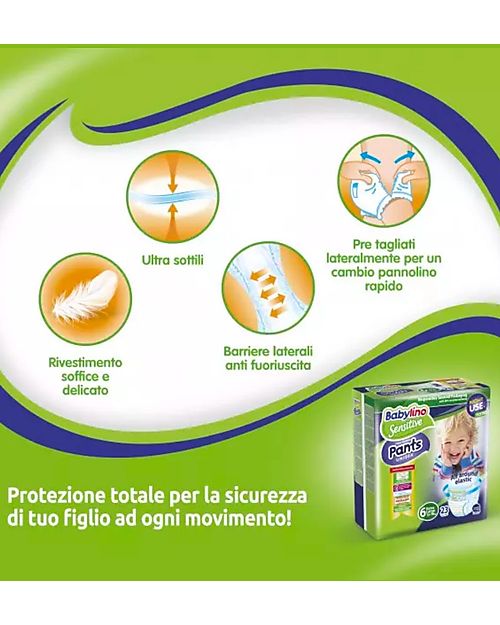 Babylino Babylino Pants Sensitive Unisex - Oeko-Tex Standard 100 Certified! Eco Nappies