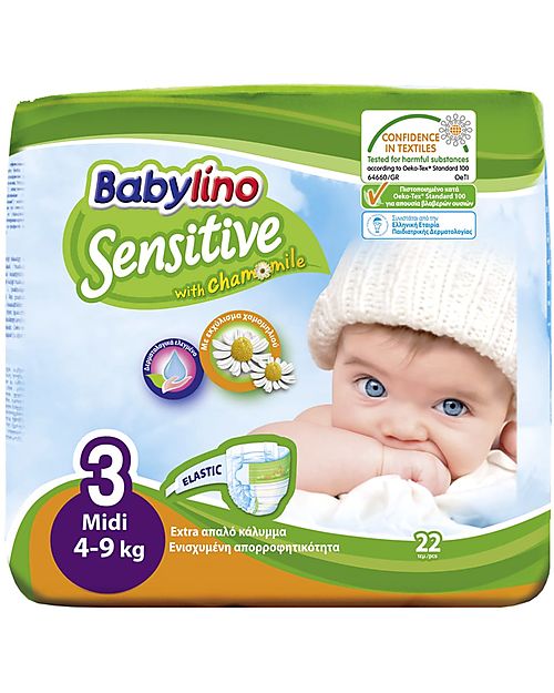 Babylino Diapers Babylino Sensitive - Oeko-Tex Standard 100 Certified - Super Absorbent! Eco Nappies