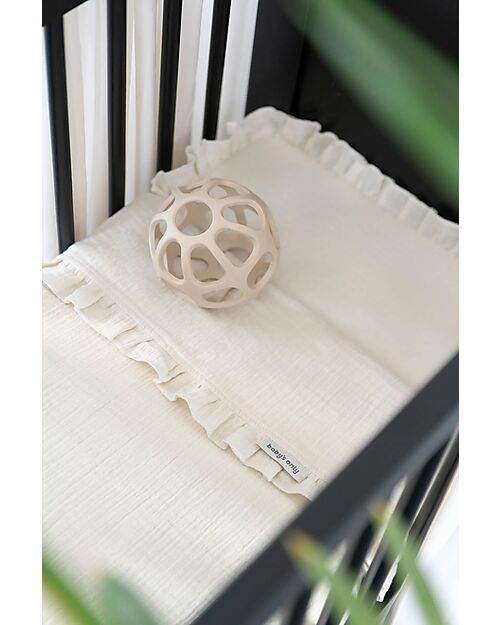 Baby's Only Calm Crib Sheet with Ruffle - Beige - 80×100 cm - 100% Cotton - From 3 to 6 months Newborn Toys_