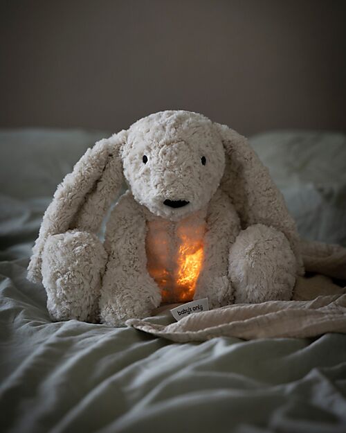 Baby's Only Cuddly Rabbit Plush Bibi - with White Noise, Lullabies, and Night Light - Sand - with Cry Detection - From birth Soft Toys