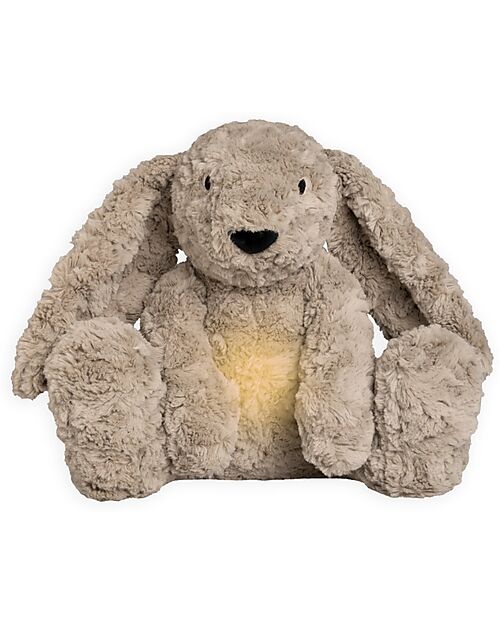 Baby's Only Cuddly Rabbit Plush Bibi - with White Noise, Lullabies, and Night Light - Taupe - with Cry Detection - From birth Soft Toys