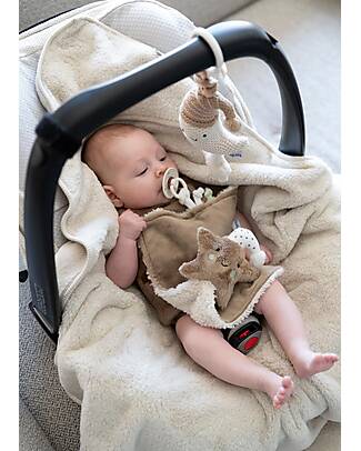 Baby's Only Doudou and Soft Pacifier Clip - Star - Cream Bed Sheets and Pillow Cases
