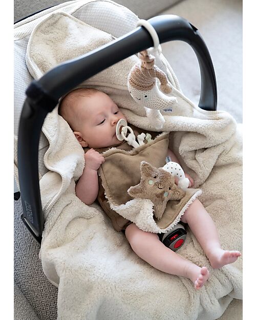 Baby's Only Luna Stroller Seat - Warm Linen - Vibrates when you pull the cord! Music boxes