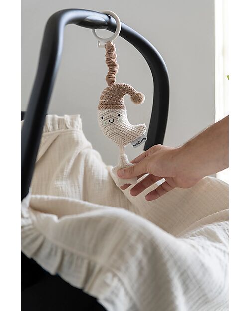 Baby's Only Luna Stroller Seat - Warm Linen - Vibrates when you pull the cord! Music boxes