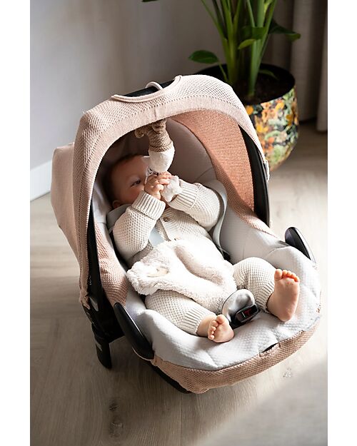 Baby's Only Luna Stroller Seat - Warm Linen - Vibrates when you pull the cord! Music boxes